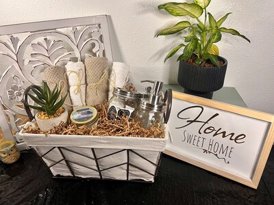 Bathroom Themed Gift Basket-House Warming Gift Set - image2